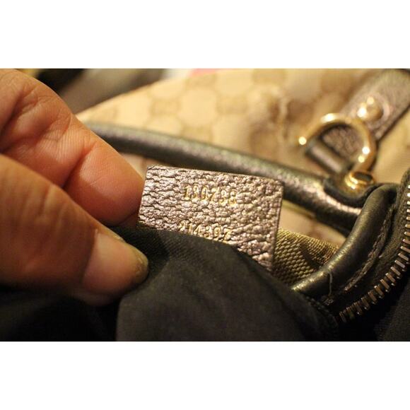 Gucci BROWN beige Medium Abbey D-Ring Hobo Bag - Style 130738 (PU110 - Picture 12 of 14